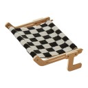 Drevená hamaka pre mačky 44,5 x 34 x 16 cm Závesné lôžko na rám postele a okno Odnímateľná látka Pre mačiatka aj malé psy 7