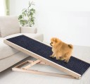 Drevená rampa pre psov výškovo nastaviteľná 100 x 40 cm nosnosť 80 kg protisklzový schod pre domáce zvieratá 2