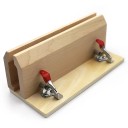 Dřevěná svorka na kůži pracovní 250 x 108 x 90 mm dřevo přírodní pro opravu kůže ruční šití a sedlářské práce 1