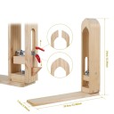 Dřevěná svorka na šití kůže s pákovým upínáním 32,5 x 34 cm přírodní stojan pro ševcovské a sedlářské práce 3