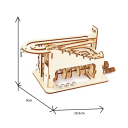 Dřevěné 3D puzzle Stoupání s kuličkou DIY model stavebnice pro dospělé a teenagery Mechanická dráha Tvoření Kreativní zábava 3