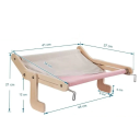 Dřevěné kočičí sedátko 47 x 38 cm pro parapet nebo rám postele Pohodlná plošina pro kočky Nosnost do 18 kg Snadná montáž Bez vrtání 2