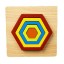 Dřevěné vkládací puzzle geometrické tvary 12