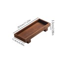 Dřevěný dekorativní tác na kosmetiku 28,5 x 11,4 x 5,3 cm hnědý obdélníkový podnos s nožičkami pro koupelnu a toaletní stolek 3