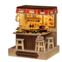Drevený domček pre bábiky 11,5 x 9 x 9 cm miniatúrne DIY stavebnice 3D puzzle s nábytkom a krytom na prach Ručný model 2