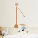 Dřevěný držák na závěsné hračky 8,5 x 7 x 32 x 4,9 x 32 cm, k uchycení za postýlku, ideální pro bezpečné zavěšení hraček a dekorací 2