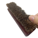 Dřevěný kartáč na kožené boty 12,5 x 3,8 x 3,4 cm Kartáč z koňských žíní na leštění a čištění obuvi Elegantní přírodní provedení 2