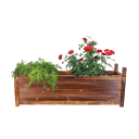 Drevený kvetináč truhlík na rastliny 90 x 30 x 34 cm vonkajší z opáleného dreva hnedý veľkosť L na balkón a terasu na kvety aj zeleninu 3