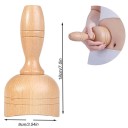 Dřevěný ruční masážní kalíšek proti celulitidě Výška 18 cm a průměr 9 cm Přírodní dřevo s rukojetí Na tvarování těla břicha stehen i hýždí 2