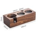 Drevený stojan na príslušenstvo kávovaru 53 mm organizér na portafilter a tamper pracovná stanica barista 3