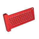 Dřevoobráběcí rýsovací pravítko T-65 mm metrické hliníkové měřidlo 80 × 43 mm červené s T otvory pro přesné značení dřeva 1