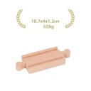 Drewniana kolej bikonweksowa 10,7 x 4 x 1,2 cm Element łączący do rozbudowy torów kolejowych Dokładne połączenie drewnianych torów 2