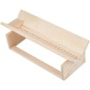 Drewniana kołyska do dziurkowania do oprawy książek zestaw 3 szt. z V-uchwytem 215x90x54 mm naturalne drewno jasne do ręcznego introligatorstwa 1
