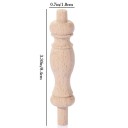 Drewniana noga do mebli toczony dekoracyjny kształt 8,4 cm lite drewno naturalne jasna nóżka meblowa do szafy komody 2
