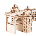Drewniana układanka 3D Most 47,6 x 10,5 x 6,7 cm Model do samodzielnego złożenia dla dzieci i dorosłych Dekoracja stołu 247 elementów Zestaw 2