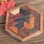 Drewniane puzzle geometryczne 2
