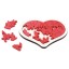 Drewniane puzzle w kształcie serca A1618 2