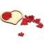 Drewniane puzzle w kształcie serca A1618 3