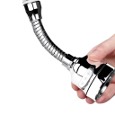 Dřezová baterie s 3 režimy, prodlužovací trubice filtru a 360° rotací, nerezová ocel, univerzální použití v kuchyni a koupelně 16,5×5,5 cm 6