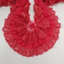 Driedelige geplooide chiffon stof met borduursel 91 cm breedte 10 cm Decoratieve volantkant voor naaien versiering van kleding 7