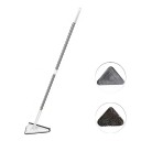Driehoekige dweil 360° draaibaar 100 cm Telescopische steel Nat en droog reinigen Wasbare hoes Microvezel voor plafonds vloeren hoeken 1