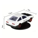 Drifting auto ornament na palubní desku Houpačka Bílé auto s červenými koly Dekorace do auta Pohyblivá figurka pro interiér vozu 5