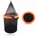 Drijvende vissersmand voor levende vissen Vouwbaar 35 x 42 cm Nylon net Drijver van EPE-schuim Zwart-oranje Voor aas en vissen 3