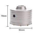 Drilling Core 95×70 mm Hollow Crown Metal Design for Drilling Large Diameter Holes in Building Materials 2