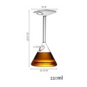 Drinkglas met het ontwerp van een omgekeerd glas 220 ml hoge glas 20,2 cm van helder glas decoratief glas voor het serveren van cocktails en dranken 2