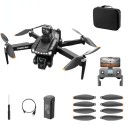 Dron plegable con cámara dual 8K, GPS, WiFi, FPV, batería de 3000 mAh, alcance de 3 km, zoom de 50x, motor sin escobillas de evasión inteligente, controlador y estuche. 1