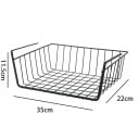 Drótkosár polc alatt 35 x 22 x 11,5 cm Fém tároló a konyhához és íróasztalhoz 3