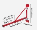 Držák otočného ramene pro elektrický zvedák 150–300 kg 1285×150×755 mm uhlíková ocel červený pro dílnu a montáž 2