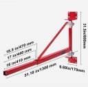 Držák otočného ramene pro elektrický zvedák 300–600 kg 1300×170×800 mm uhlíková ocel červený pro dílnu a montáž 2
