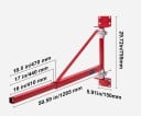 Držiak otočného ramena pre elektrický zdvihák 150–300 kg 1285×150×755 mm uhlíková oceľ červený pre dielňu a montáž 2