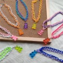 Dubbele damesketting met beer 2