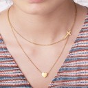 Dubbele damesketting met kruis 2