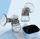 Dubbele elektrische borstkolf met massage-inzet Programma's en zuigsnelheden Touch bediening Flessen 150 ml Opladen via USB 5