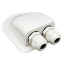Dubbele invoer voor kabeldoorvoer Zonnepaneel Dakinvoer Kabelhouder Camper Caravan Jacht Auto Wit 11,2x9x4,2cm 4
