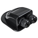 Dubbele invoer voor kabeldoorvoer Zonnepaneel Dakinvoer Kabelhouder Camper Caravan Jacht Auto Wit 11,2x9x4,2cm 1