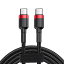 Dubbele USB C naar USB C 60W snellaadkabel 2m 5A PD-datakabel voor opladen en synchroniseren 9