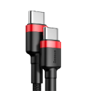 Dubbele USB C naar USB C 60W snellaadkabel 2m 5A PD-datakabel voor opladen en synchroniseren 2