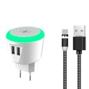 Dubbele USB-stroomadapter met kabel 3