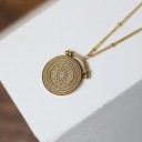 Dubbelhalsband för kvinnor med en blomma i en cirkel 4