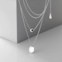 Dubbelhalsband för kvinnor med hänge D447 4