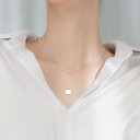 Dubbelhalsband för kvinnor med hänge D447 6