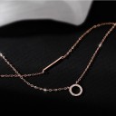 Dubbelhalsband för kvinnor med hänge D534 6