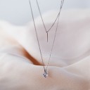 Dubbelhalsband för kvinnor med hänge D591 6