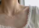 Dubbelhalsband för kvinnor med sten 1
