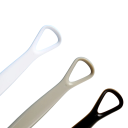 Dubbelsidig tungskrapa 16 x 3 cm Hygienisk tungrensare med två typer av ytor och ögla Ergonomiskt hjälpmedel för munhygien 3