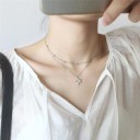 Dubbelstjärna halsband för kvinnor D758 4